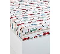 VERTBAUDET VERTBAUDETDrap-Housse Enfant Auto-CITYbeige grisé imprimé90X140