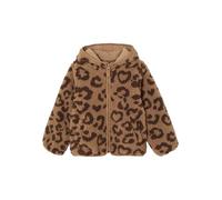 VERTBAUDET Veste Fille à Capuche Sherpa Imprimée Léopard marron imprimé 7A