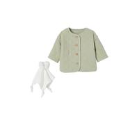 VERTBAUDET Veste matelassée bébé et Doudou Coffret Cadeau Naissance Vert Sauge 18M(81CM)