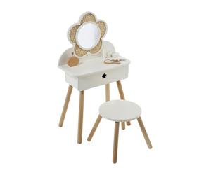 VERTBAUDETCoiffeuse cannage + Accessoires en Bois FSC®blancTU