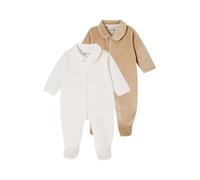 VERTBAUDETLot 2 Dors-Bien en Velours côtelé Ouverture Naissance bébébeige12M(74CM)