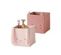 VERTBAUDETLot de 2 bacs Animaux en Gaze de cotonlot roseTU