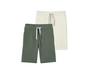 VERTBAUDETLot de 2 Bermudas garçon en molletonLot vert/beige12A