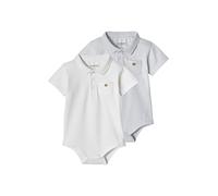 VERTBAUDETLot de 2 bodies bébé naissance col polo avec pochebleu ciel9M(71CM)