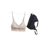 VERTBAUDETLot de 2 brassières Grossesse et Allaitement sans Coutures dentellebeige + noirM