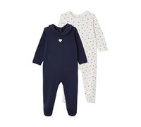 VERTBAUDETLot de 2 Dors-Bien Coeurs bébé naissanceLot marine24M(86CM)