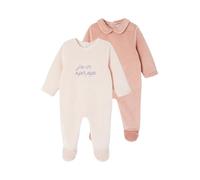 VERTBAUDETLot de 2 Dors-Bien Naissance en veloursrose pâle3M(60CM)