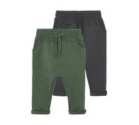 VERTBAUDETLot de 2 Pantalons bébé en Molleton Vert Sapin + anthracite3M(60CM)