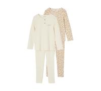 VERTBAUDETLot de 2 Pyjamas Fille en côtes Lot beige/léopard10A