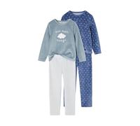 VERTBAUDETLot de 2 Pyjamas Fille sur Mon Nuage en veloursvert d'eau2A