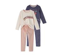 VERTBAUDETLot de 2 Pyjamas Love en Velours fillevieux rose5A