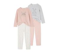 VERTBAUDETLot de 2 Pyjamas Velours Animaux Fillegris chiné14A