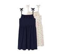 VERTBAUDETLot de 2 Robes à Bretelles Fille 1 imprimée + 1 uniemarine3A