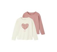 VERTBAUDETLot de 2 Tee-Shirts Basics Fille Manches longuesbois de rose12A
