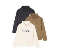 VERTBAUDETLot de 3 T-Shirts col roulés Fille écru10A