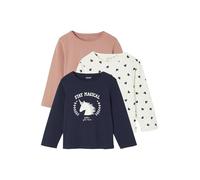 VERTBAUDETLot de 3 t-Shirts Fille Fantaisie Manches longuesrose poudré4A