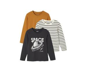 VERTBAUDETLot de 3 T-Shirts garçon Manches longuesanthracite10A