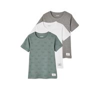 VERTBAUDETLot de 3 T-Shirts Manches Courtes Ours en Maille côtelée garçonvert émeraude10A