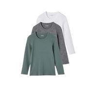 VERTBAUDETLot de 3 Tee-Shirt à côtes Manches Longues garçonvert émeraude3A