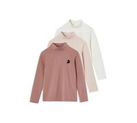 VERTBAUDETLot de 3 Tee-Shirts Basics à col Montant fillebois de rose3A