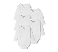 VERTBAUDETLot de 5 bodies bébé manches longues ouverture naissance BASICSlot blanc9M(71CM)