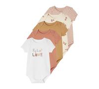 VERTBAUDETLot de 5 bodies emmanchure US bébé en coton biologiquevieux rose1M(54CM)