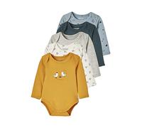 VERTBAUDETLot de 5 bodies manches longues bébé emmanchure USlot jaune épicé6M(67CM)