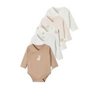 VERTBAUDETLot de 5 bodies manches longues bébé ouverture naissancerose poudré12M(74CM)