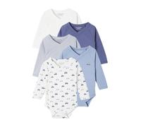 VERTBAUDETLot de 5 bodies ouverture naissancebleu3M(60CM)