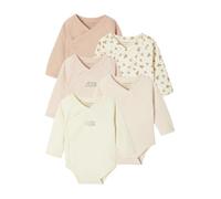 VERTBAUDETLot de 5 bodies ouverture naissancerose pâle3M(60CM)