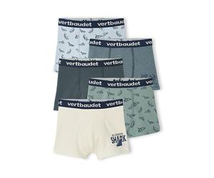 VERTBAUDETLot de 5 Boxers Stretch Requins garçonLot bleu10A