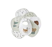 Lot de 7 bavoirs naissance en coton bio* vertbaudet vert d'eau TU