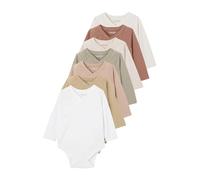 VERTBAUDETLot de 7 bodies en coton Bio manches longues ouverture naissance BASICSmulticolore12M(74CM)