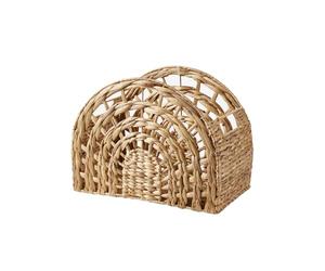 VERTBAUDETPanier de rangement Arc-en-ciel en jacinthe d’eauboisTU