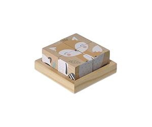 VERTBAUDETPuzzle 4 Cubes FORÊT ENCHANTÉE en boismulticoloreTU