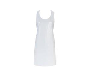 Vertduree 100 Tablier Jetables Blancs Polyéthylène 20 Microns - Tabliers de Protection Cuisine, Restauration, Nettoyage, Étanches et Résistants, Usage Unique Professionnel