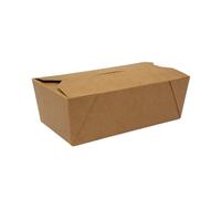 Vertduree Boîtes Repas Carton avec Couvercle - Kraft ou Blanc - 480ml à 1300ml - Emballage Alimentaire Jetable - Écologique - Lots 50, 100, 500 - 4 Tailles (MARRON, 960ML - Lot de 50)