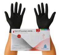 Vertduree Gants Jetables en Nitrile Noirs - Sans Poudre, Sans Latex - Taille S à XL - 100 Gants - Pour Cuisine, Nettoyage, Aliments, Médical, Jardinage, Examen, Tatouage (500, Small)