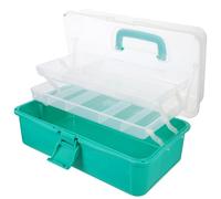 Verte Boîte à Outils Pliable en Pp, Grosse Capacité pour Objets Moyens | Rangement Portable à Fermeture Sûre, Finition Lisse, Usage Maison et Bureau, Format Pratique