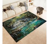 Verte Streamations De Forêt Naturelle Machine Lavable Not Soft Soft Soft Pile Area Rapis 60 X 90 Cm pour Le Salon Chambre DÉCORD COP TECTEUR,180 X 240 Cm