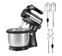Vertenz Mixture 30 | Handmixer 2-in-1 mit 4L Rührschüssel | 5 Geschwindigkeitsstufen | Edelstahlzubehör | Schnellwechselsystem | Inklusive Zubehör