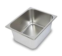 VERTES Bac GN 1/2 Gastro Norm (Acier inoxydable, 150mm de profondeur, Hygiénique, Inoxydable, Anti-rayures, Température de -40° à +300°C, pour bain-marie et utilisation polyvalente en gastronomie)