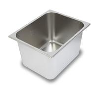 VERTES Bac GN 1/2 Gastro Norm (Acier inoxydable, 200mm de profondeur, Hygiénique, Inoxydable, Anti-rayures, Température de -40° à +300°C, pour bain-marie et utilisation polyvalente en gastronomie)