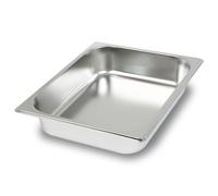 VERTES Bac GN 1/2 Gastro Norm (Acier inoxydable, 65mm de profondeur, Hygiénique, Inoxydable, Anti-rayures, Température de -40° à +300°C, pour bain-marie et utilisation polyvalente en gastronomie)