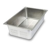VERTES Bacs GN 1/1 Gastro Norm Gastronorm (Acier inoxydable, 150mm de profondeur, Perforé, Inoxydable, Résistant aux rayures, Résistant à la température de -40° à +300°C)