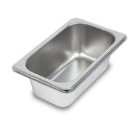 VERTES Bacs GN 1/9 Gastro Norm Gastronorm (Acier inoxydable, 65mm de profondeur, Hygiénique, Inoxydable, Anti-rayures, Résistant à la température de -40° à +300°C)