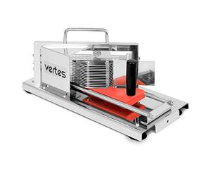 VERTES Coupe-tomates Gastro en acier inoxydable pour tranches de 4,5mm de large, Coupeuse de tranches professionnelle, Coupeuse de mozzarella pour la gastronomie, Coupe-légumes, Coupe-fruits, 13 lames