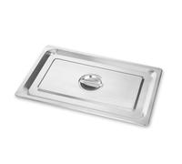 VERTES Couvercle GN 1/1 Gastro Norm Gastronorm (Acier inoxydable, Hygiénique, Inoxydable, Anti-rayures, Résistant à la température de -40° à +300°C, Avec poignée)