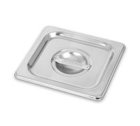 VERTES Couvercle GN 1/6 Gastro Norm Gastronorm (Acier inoxydable, Hygiénique, Inoxydable, Anti-rayures, Résistant à la température de -40° à +300°C, Avec poignée)