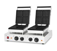 VERTES Double Gaufrier Professionnel à Gaufres Belges, 8 Gaufres en simultané, 1